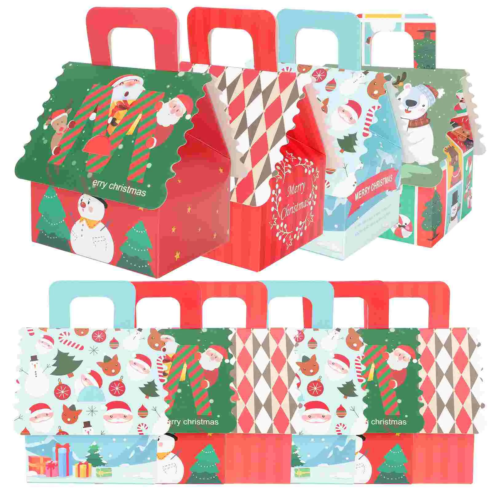 Cartoon Apples Storage Bags Christmas Candy Box Cookie Boxes Party Favor Biscuit Child Presents