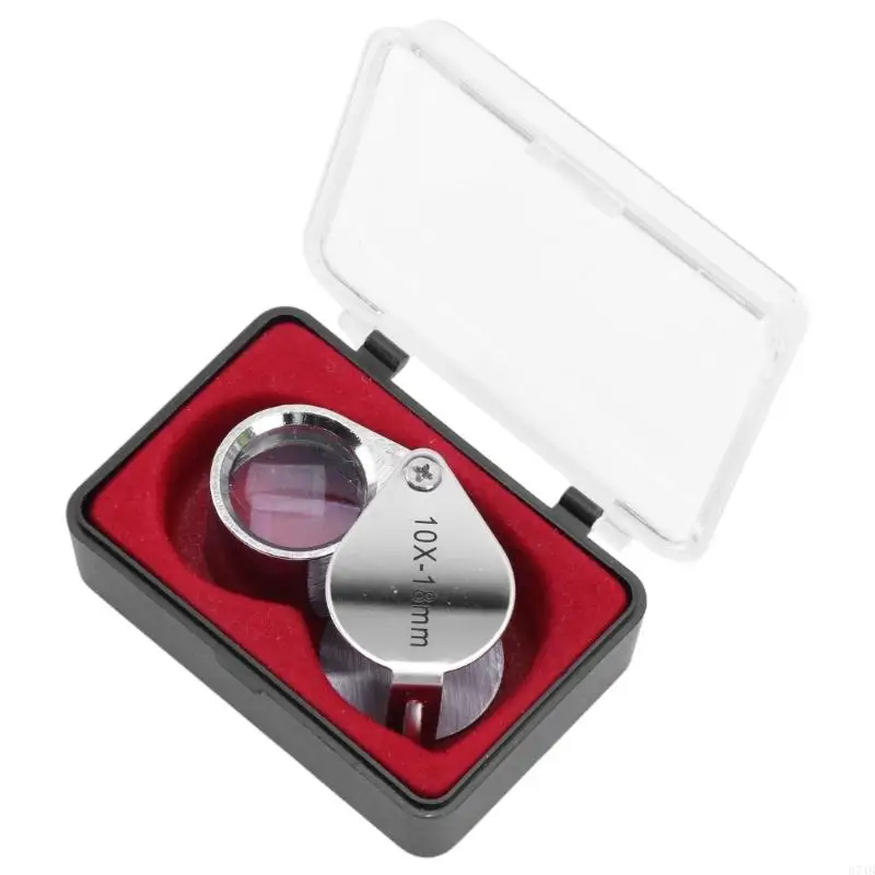 37JB Mini Jeweler Loupe Magnifier Glass Eye Loupe Portable Pocket Glass 10X 20X for Seniors Children