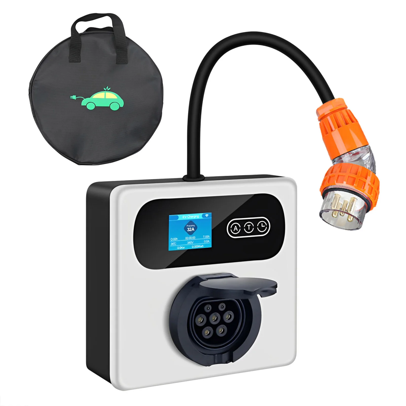 

Protable 11/22KW EV Charger Mobile Wallbox With AU 3Phase 5PIN CEE Plug Type 2 Socket Ev Charger 16A 11KW 3Phase