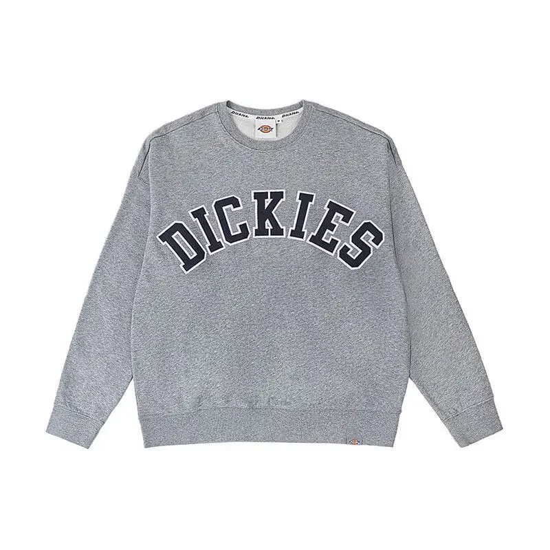 Dickies Letter Patch Crewneck Sweatshirt French Terry Loose Fit Vintage Unisex