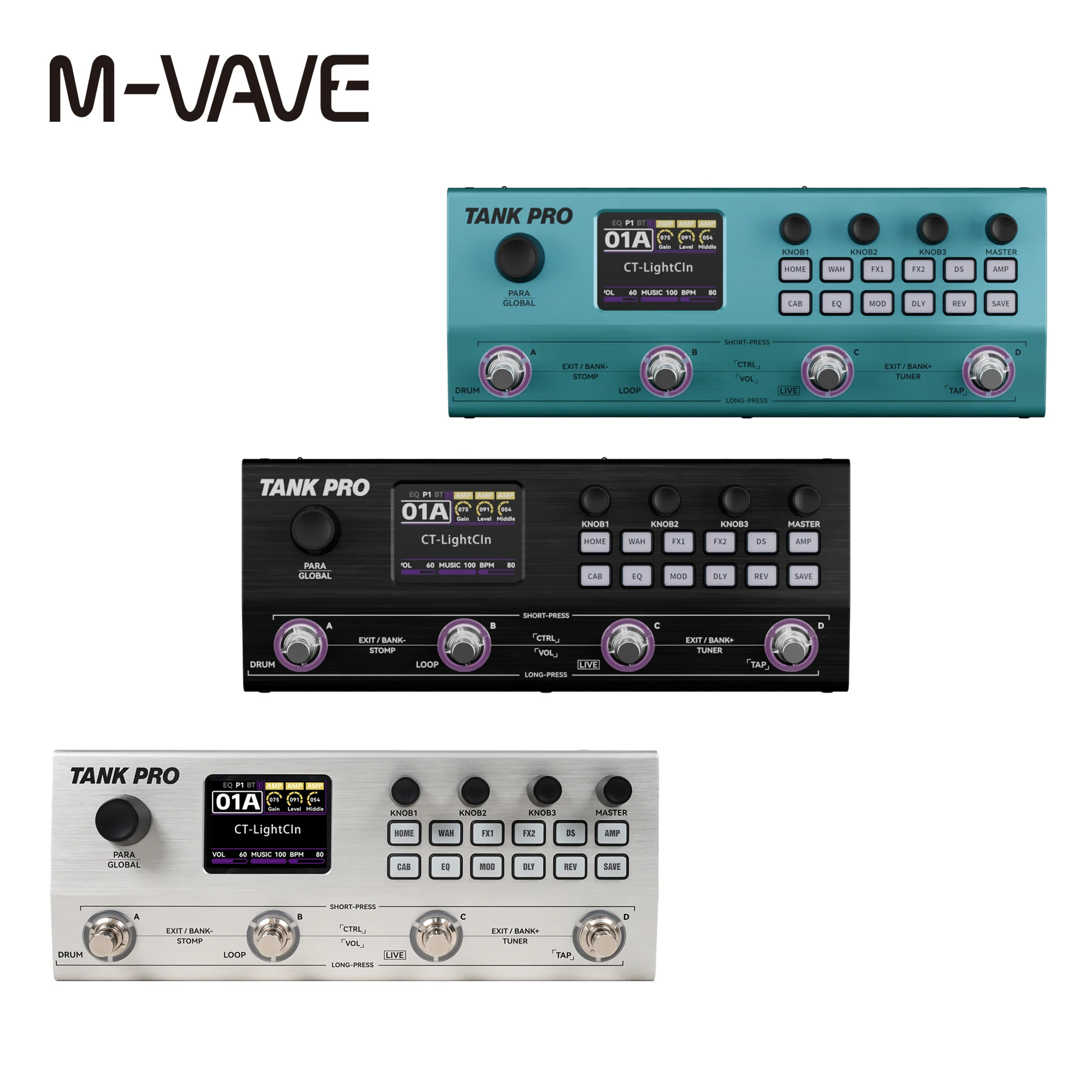 Looper Pedal Guitar - M-VAVE TANK PRO, 멀티 이펙트 기타