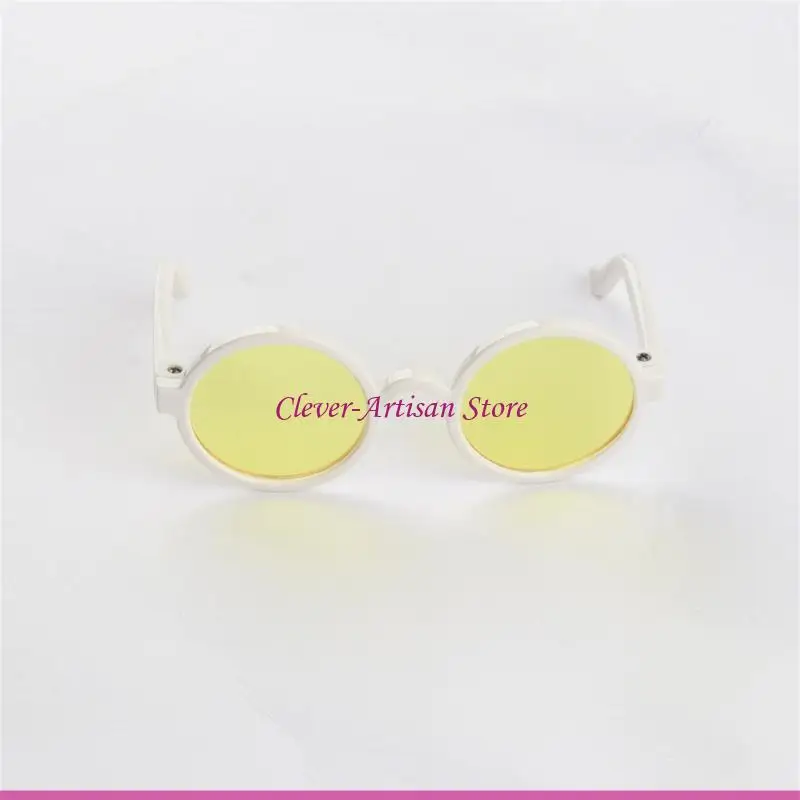 E06B 2 قطعة نظارات القطط الموضة كلب صغير النظارات الشمسية إطار مستدير الشمس عدسة واقية نظارات شعبية الحيوانات الأليفة صور #3