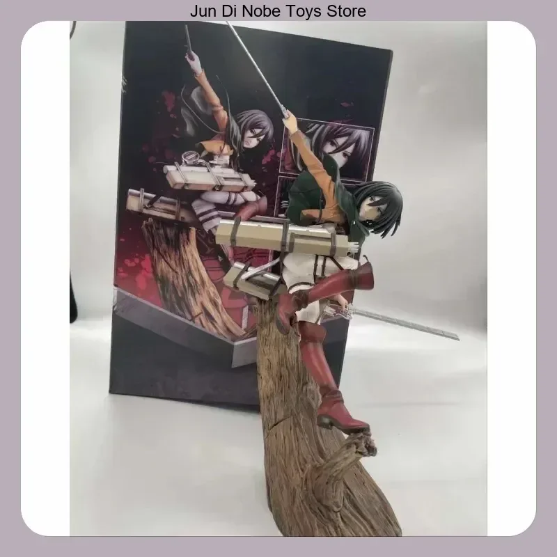 

29cm Attack on Titan Mikasa Ackerman Attack Pose Anime Figure Statue Collection Desktop Decoration Ornament