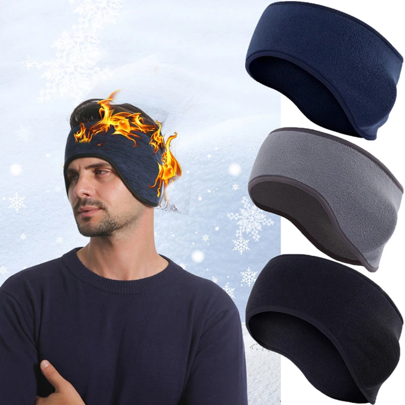 

Fleece Ear Warmer Headband Winter Sports Headwrap Ear Muff Running Headband Sweatband Men Women Outdoor Skiing Cycling Headscarf