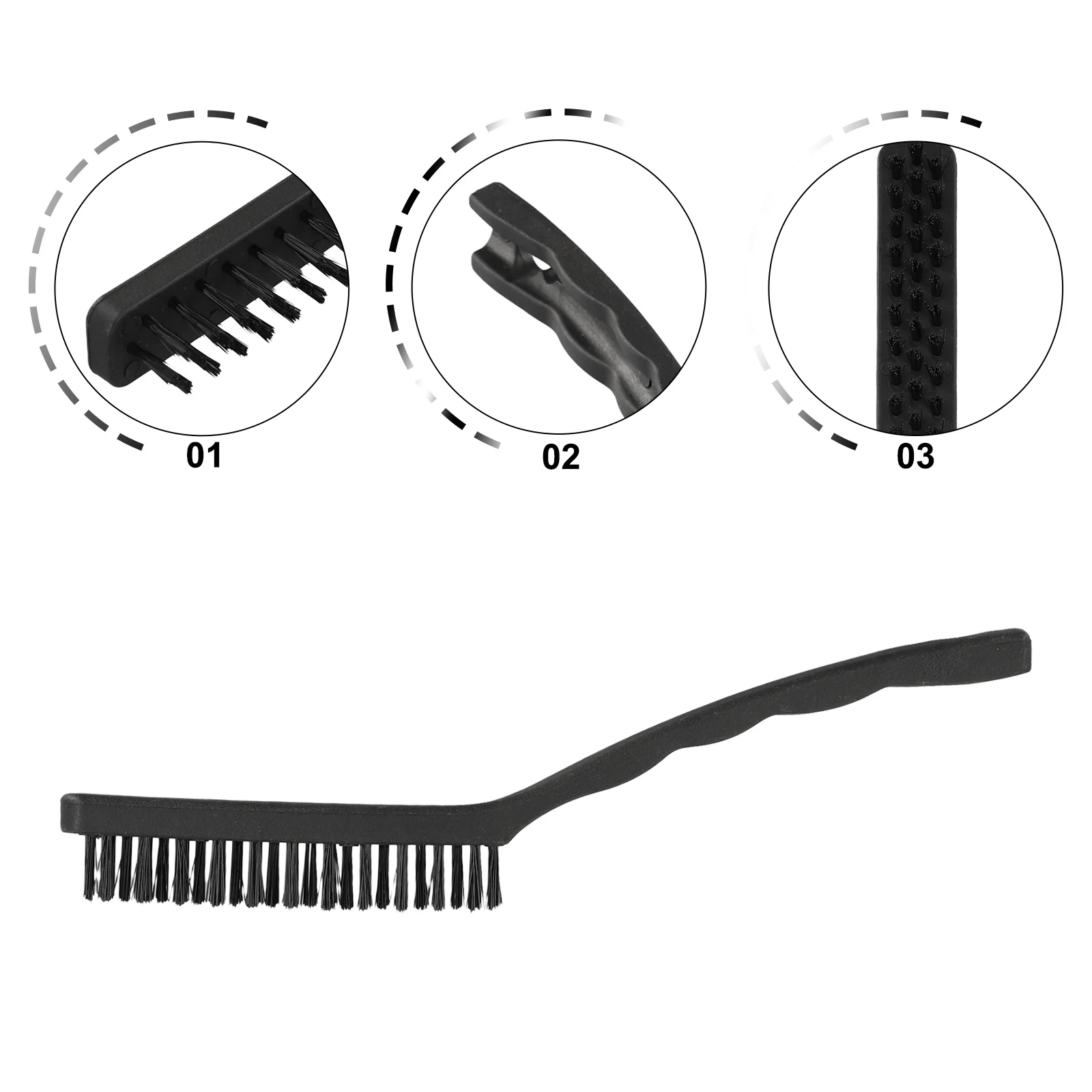 9 Inches Wire Brush Brass Nylon Steel Brushes Steel Brass Rust Remover Paint Remove Metal Scrubbing Polishing Burrs Tool