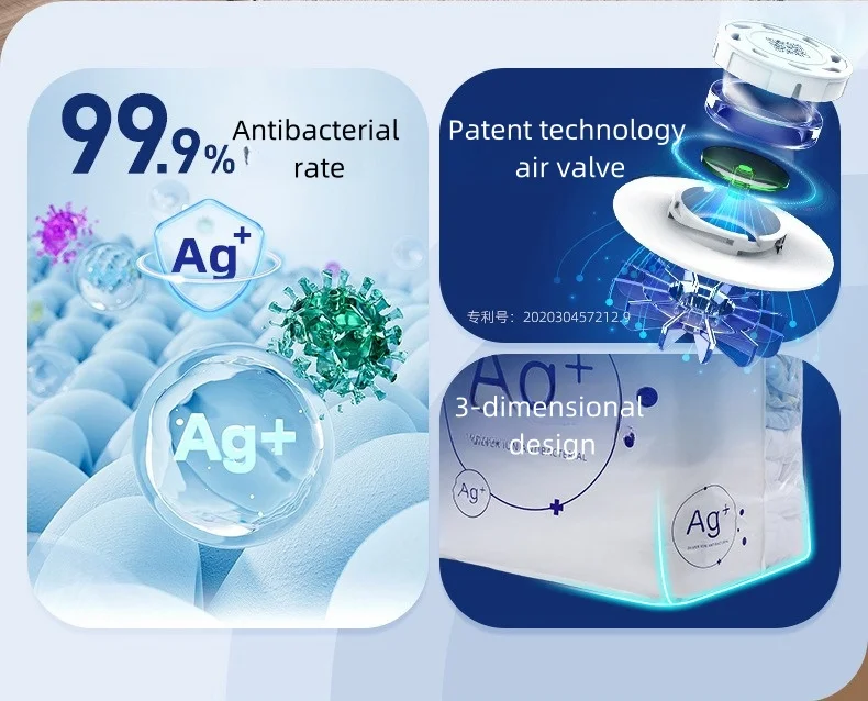 Antibacterial Vacuum Bags No Need Pump Large Plastic Storage Bag Storing Clothes Blanket Compression Bag Travel Accessories
