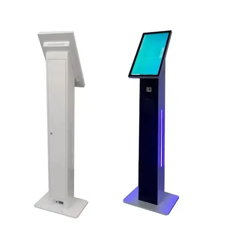 17/19/21.5/27inch Printer Ticket Hospital Bank Queue Machine Kiosk Wired Wireless Queue System Kiosk