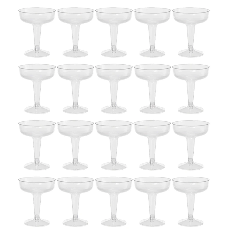 

New Plastic Champagne Flutes Disposable - 100Pcs Clear Plastic Champagne Glasses For Parties Clear Plastic Cup