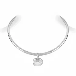 Pure Silver 925 Sterling Pendant Torques Necklace with Comments Necklaces Woman Trend 2024
