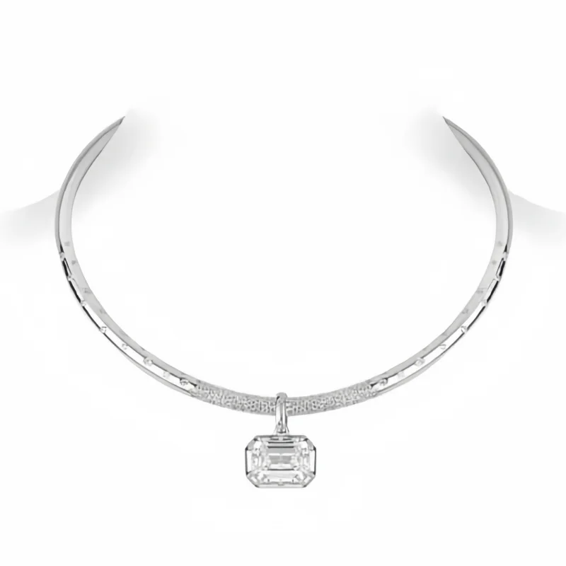 Pure Silver 925 Sterling Pendant Torques Necklace with Comments Necklaces Woman Trend 2024