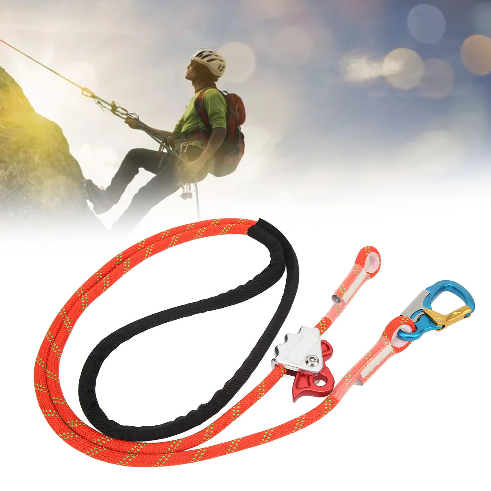 Climbing Safety Lanyard Adjustable Positioning Fall Protection Rope for High Altitude Operation Safety Cord Lanyard Safety Rope