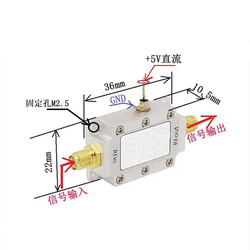 Amplificador do RF do LNA do baixo ruído, módulo do RF RF, extensão de escala da transmissão da imagem, 1090MHz