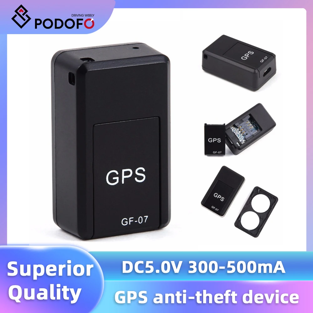 Podofo GF07 Car Locator Car GPS Tracker Anti-lost Locator Vehicle Positioning Device Real Time Tracking Remote 60Hz Anti-theft