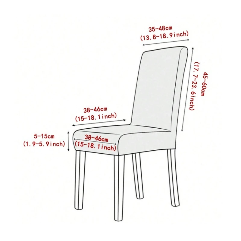Printed Chair Cover Stain-Resistant Dirt-Resistant Decorative Elastic Chair Cover Universal Living Room Dining Seat Protector