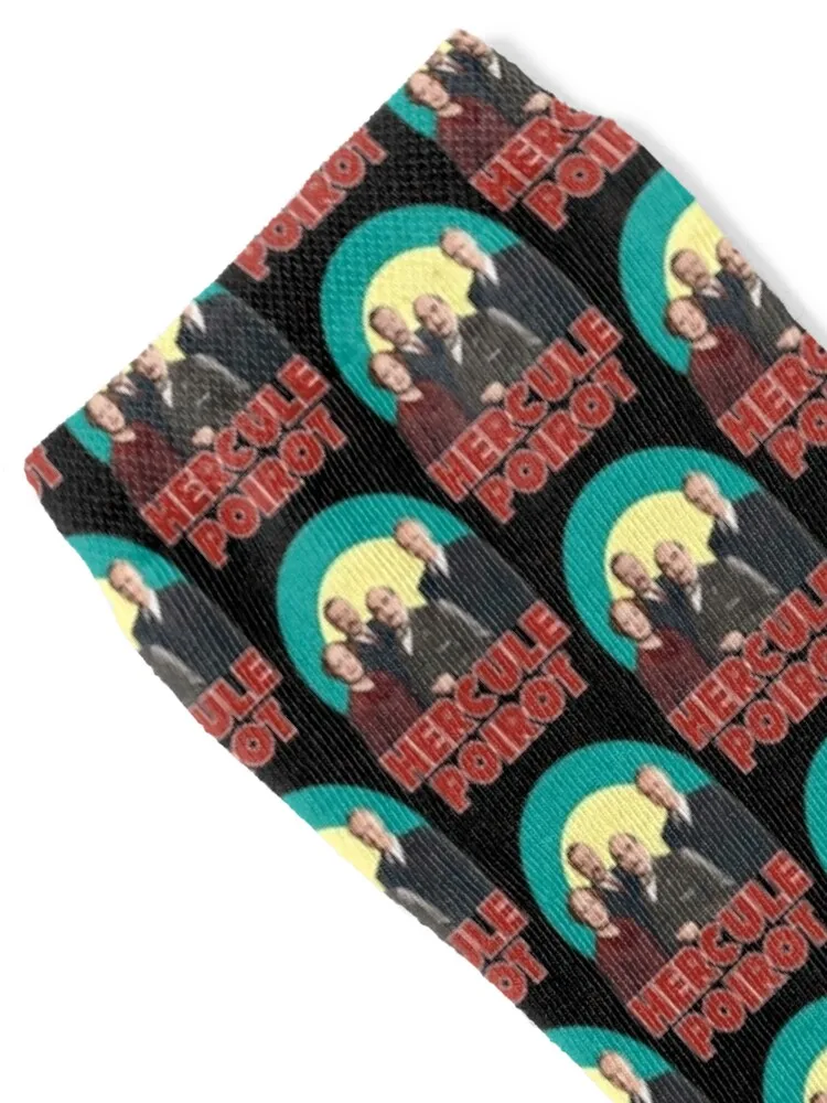 Detective Hercule Poirot with Miss Lemon and Captain Hastings and Inspector Japp Socks anime Stockings Socks Male Women's