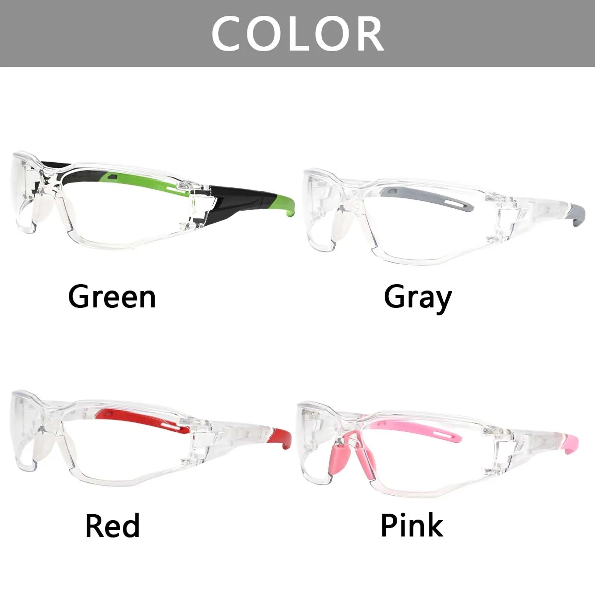 Verstellbare Rahmen, Antibeschlagbrille, Schutzbrille für Männer und Frauen, klare Linse, Blaulichtblockierung, Augenschutz, HM12 – Detail 12