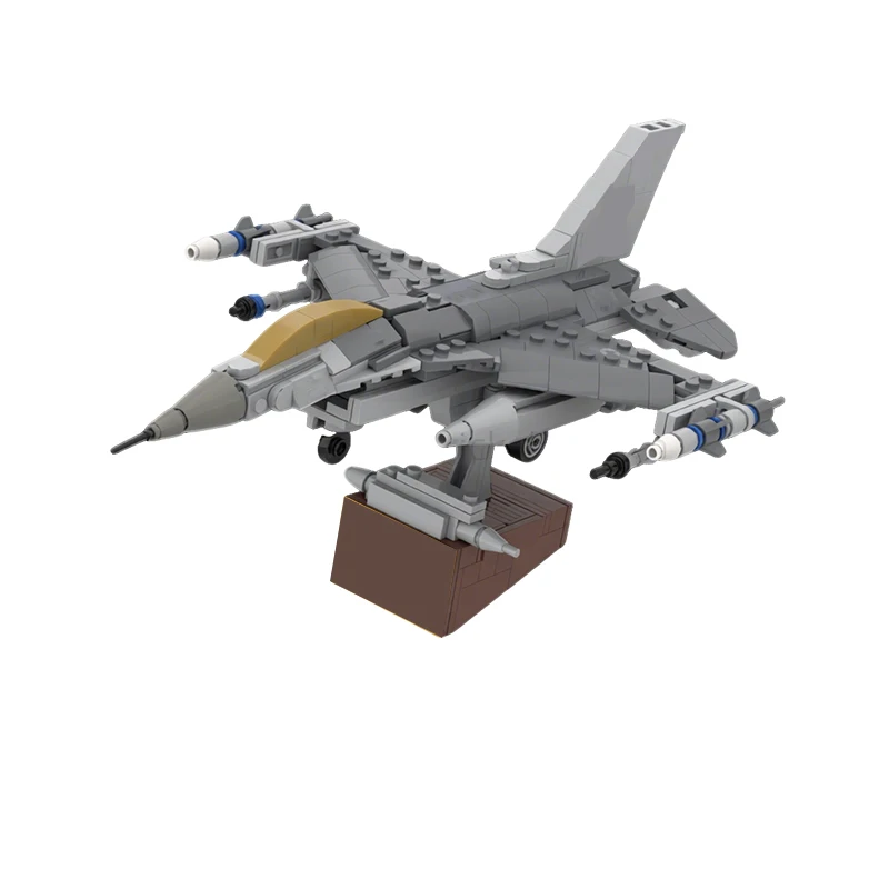 ชุดตัวต่อแบบโมดูลาร์ 431 ชิ้น รุ่นปรับแต่งได้ตามต้องการ General Dynamics Fighter MOC ของเล่นเด็ก DIY ของขวัญวันเกิด