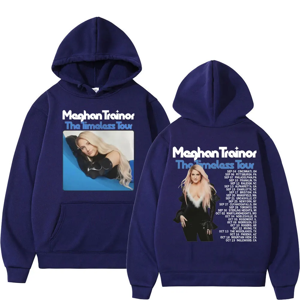 Singer Meghan Trainor Graphic Hoodies The Timeless Tour 2024 Hooded Sweatshirts Men's Women's Fashion Hip Hop Vintage Pullovers