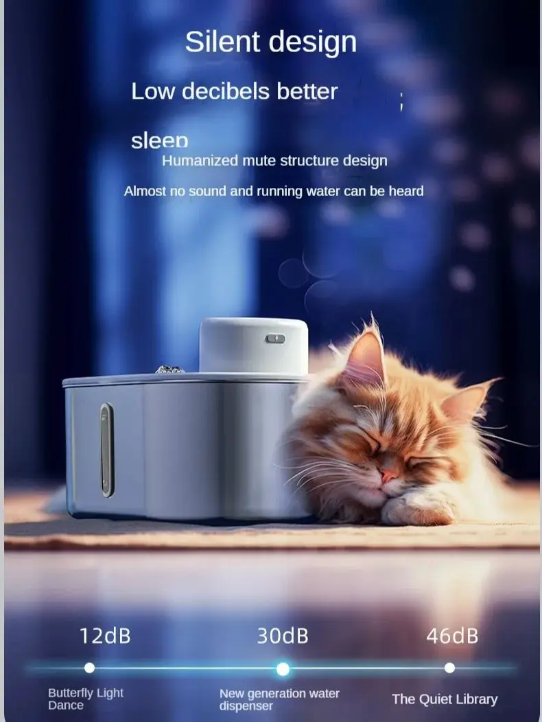 

3L Wireless Cat Water Fountain Auto Sensor Drinking Fountain For Cats Dog Drinker Pet Water Dispenser Accessories