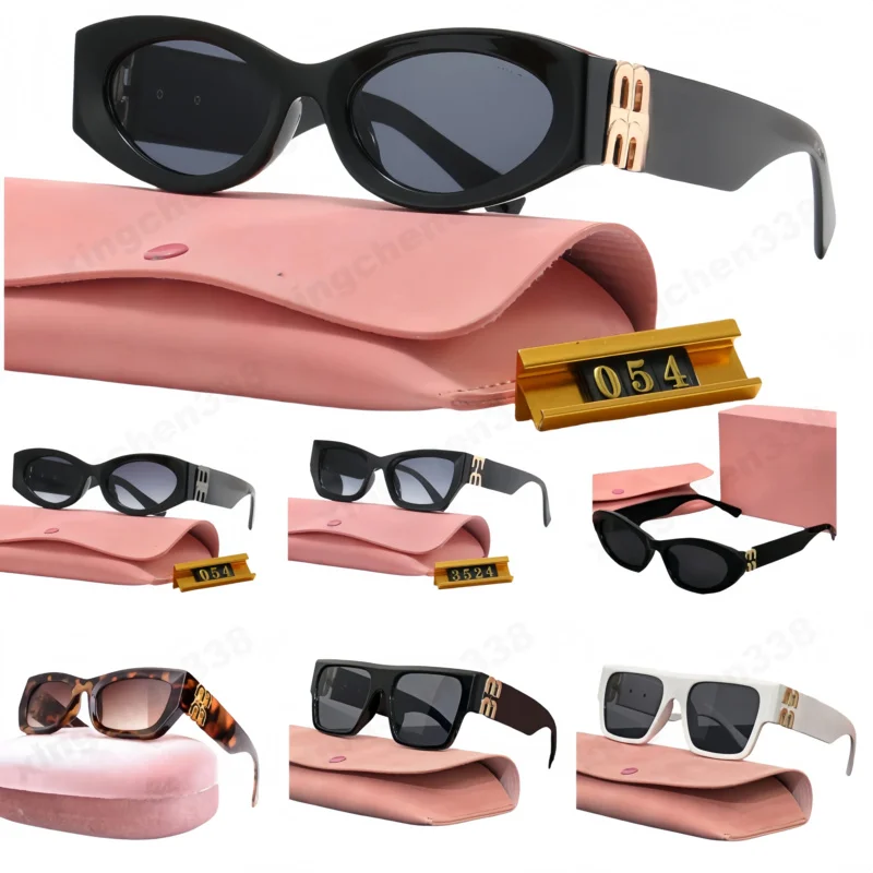 

Designer Sunglasses Outdoor Sunshade Sunglasses Men's and Women's Fashion Classic Elliptical Letter Design Cat Eye Luxury Sungla