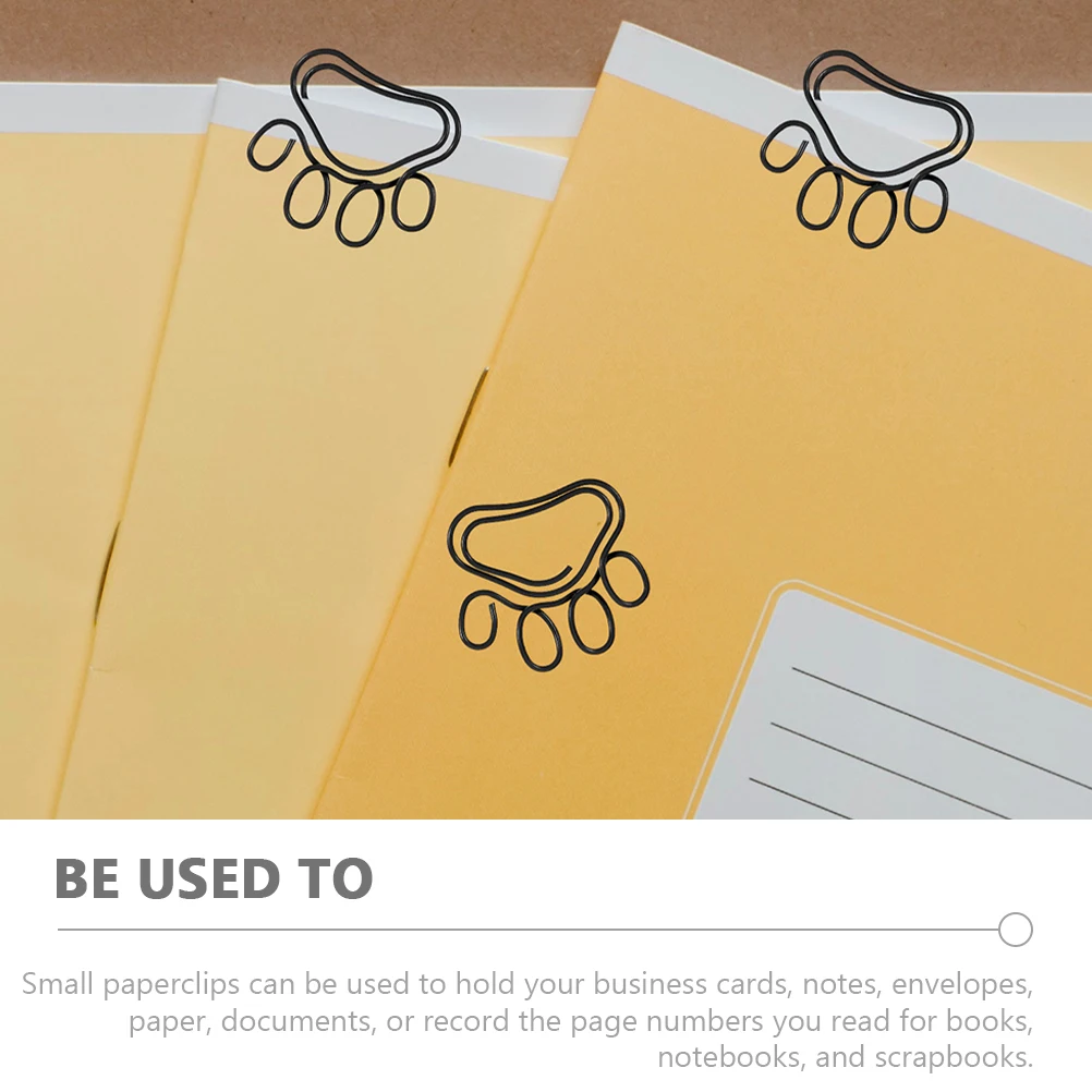 

50Pcs Creative Metal Paper Clips Cat Claw Design Unique and Lovely for Organizing Papers Photos Notes Claw Paper Clips