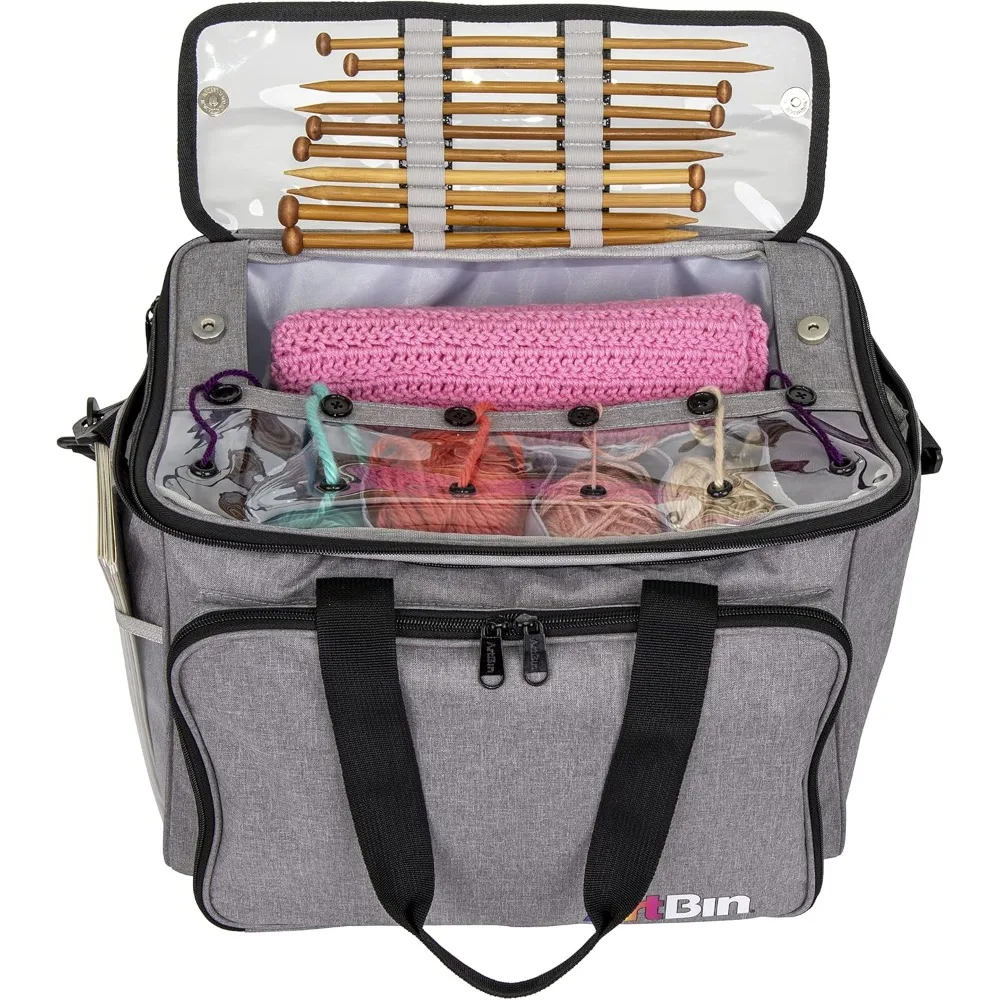 Borsa per progetti grigia Needleworks