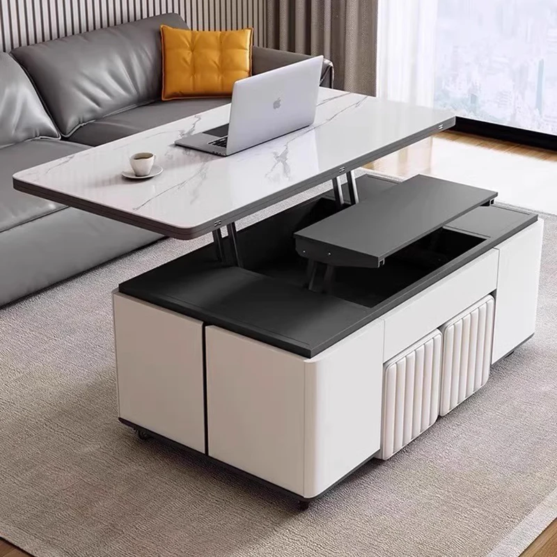 

Drawer Aesthetic Coffee Table Modern Storage High White Luxury Coffee Table Salon Nordic Unique Mesa De Centro Sala Furniture