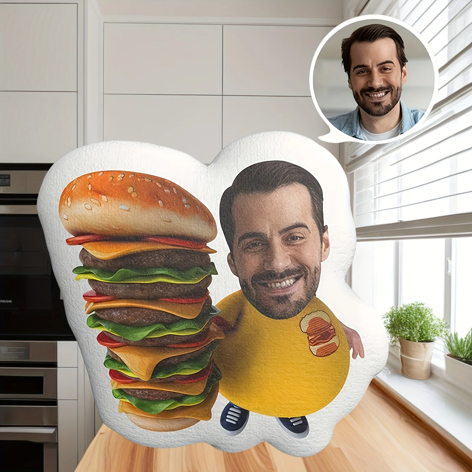 Delicious Hamburger Plush Pillow - an Ideal Gift for Birthdays, Parties, Graduations, Valentine'S Day, Halloween, Father'S Day,