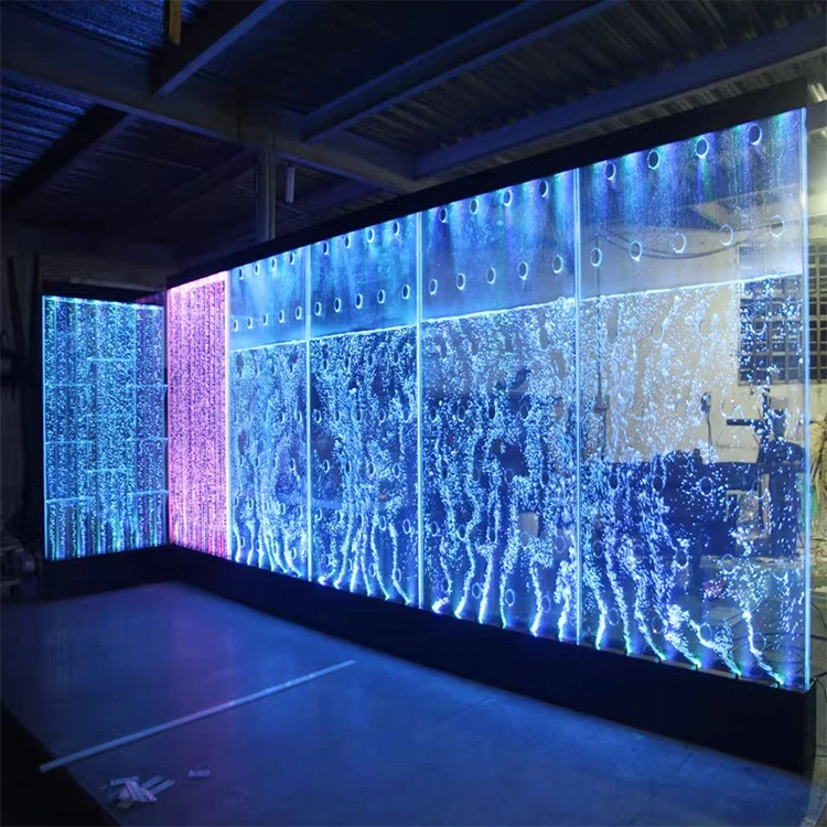 

Customization.Modern Luxury Acrylic Aquarium Water Bubble Wall Screen LED Home Decor Printed Room Divider
