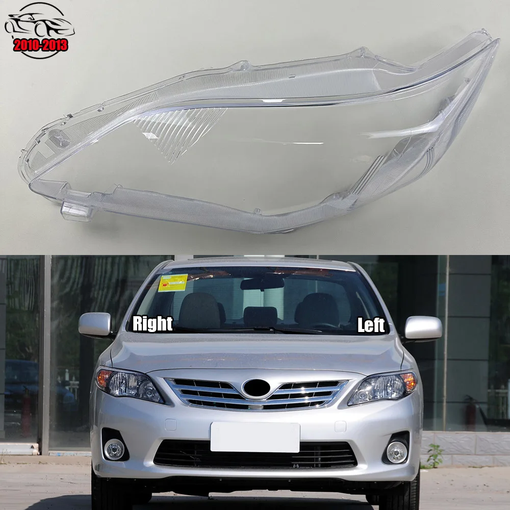 

For Toyota Corolla 2010 2011 2012 2013 Front Headlight Transparent Shell Lampshade Headlamp Cover Lens Plexiglass