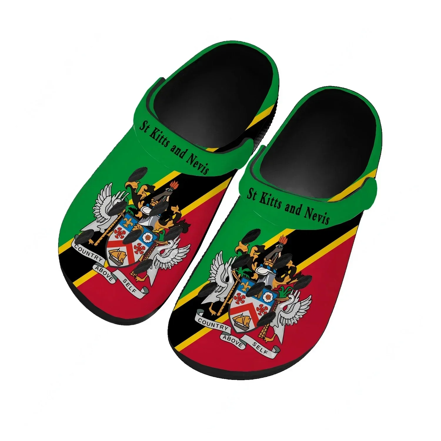 St Kitts and Nevis Home Custom Sandals Women Teenager Fashion Water Shoe Garden Breathable Comfort Beach Hole Slippers