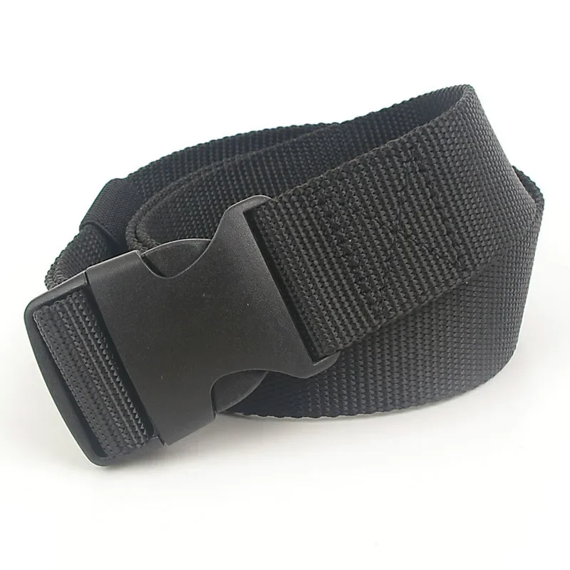 Outdoor Training Canvas Waistband Men Women Portable Multi-Function Imitation Nylon Tactical Release Buckle Leather Belt