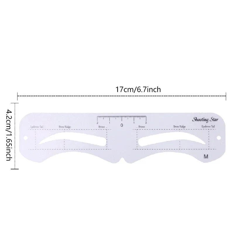 Le nouveau modèle fixe de façonnage des sourcils en PVC peut être réutilisé avec des autocollants de haute qualité pour des outils de maquillage des sourcils élégants 6 pièces