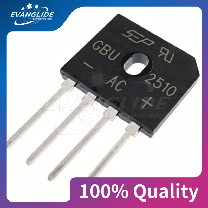 5 PCS/LOT GBU2510 Flat bridge rectifier bridge assembly for electromagnetic cookers
