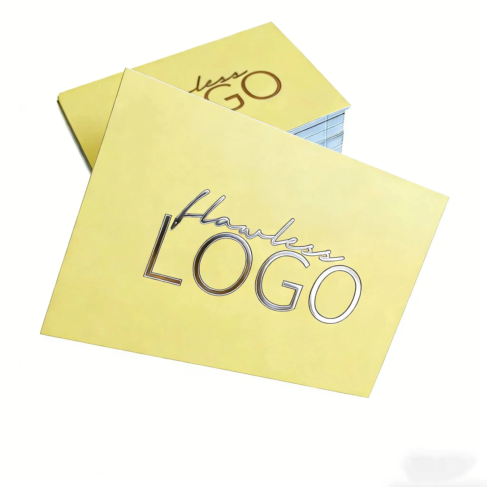 

200Pcs Custom Embossed Gold Foil Business Thank You Cards Double Sided Printing Premium Texture Personalized Name Visiting Cards