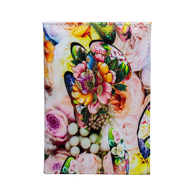 

Peony Flowers Passport Holder Women Fashion Cover for Passport Travel Wallet Document Orginizer Passports Protector