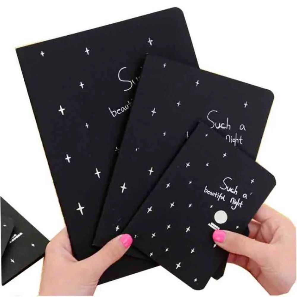 Practical Black Notebook Paper Not Easily Damaged Diary Black Paper Paper Thickness DIY Sketch Graffiti Notebook