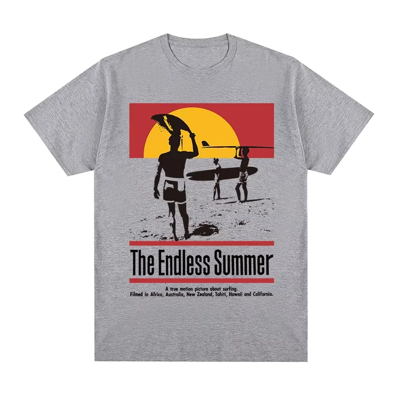 2026 THE Endless Summer Vintage T-shirt Surf Movie Step Into Liquid on Any Sunday Tees Men Women Casual Short Sleeve O-neck Tee