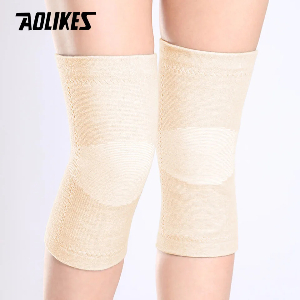 AOLIKES 1Pair Anti Cold Knee Pads Plus Gold Velvet Prevent Arthritis Keep Warm Knee Protector Support Breathable Thicken Kneepad