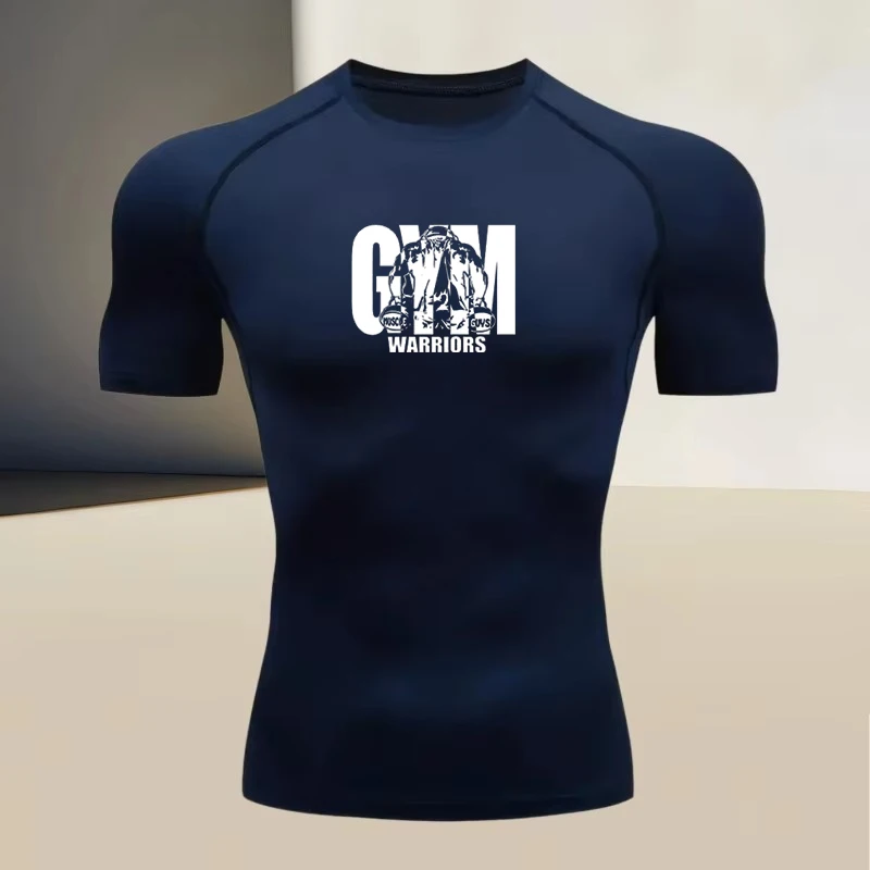 Men's Sports Compression Short-sleeved, Body-shaping Top T-shirt - Breathable Fabric, Preferred Choice for Muscular Men