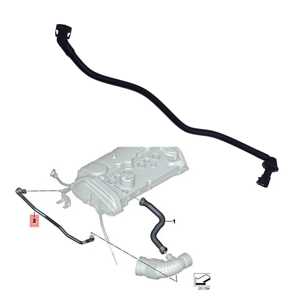 Tubo del basamento Tubo filtrato per condotto dell'aria 11157614690 per BMW Serie 1/3 F20 F31 F21 F30 F35 F30 116i316i Tubo di ventilazione in plastica