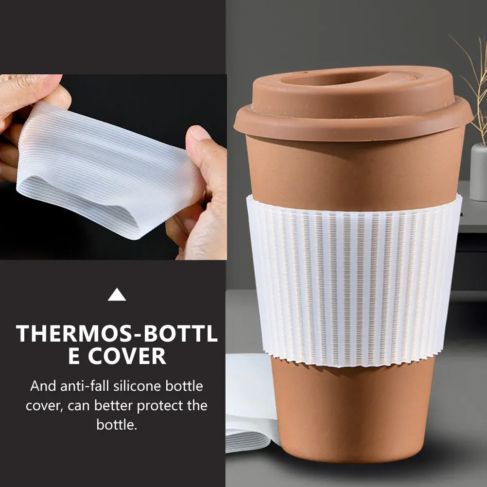 

9Pcs Silicone Cup Cover Smooth Touch Flexible Fit for Coffee Tea Mug Heat Insulation Anti-Scald Glass Bottle Holder