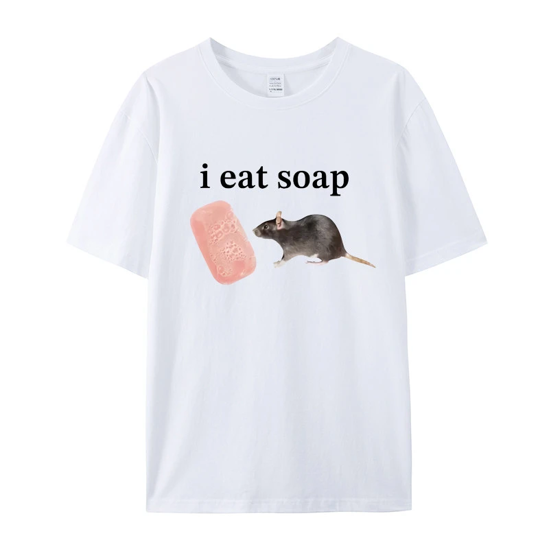 

Модная футболка с короткими рукавами и принтом в виде мыши, популярный летний стиль, футболка с круглым вырезом для мужчин и женщин