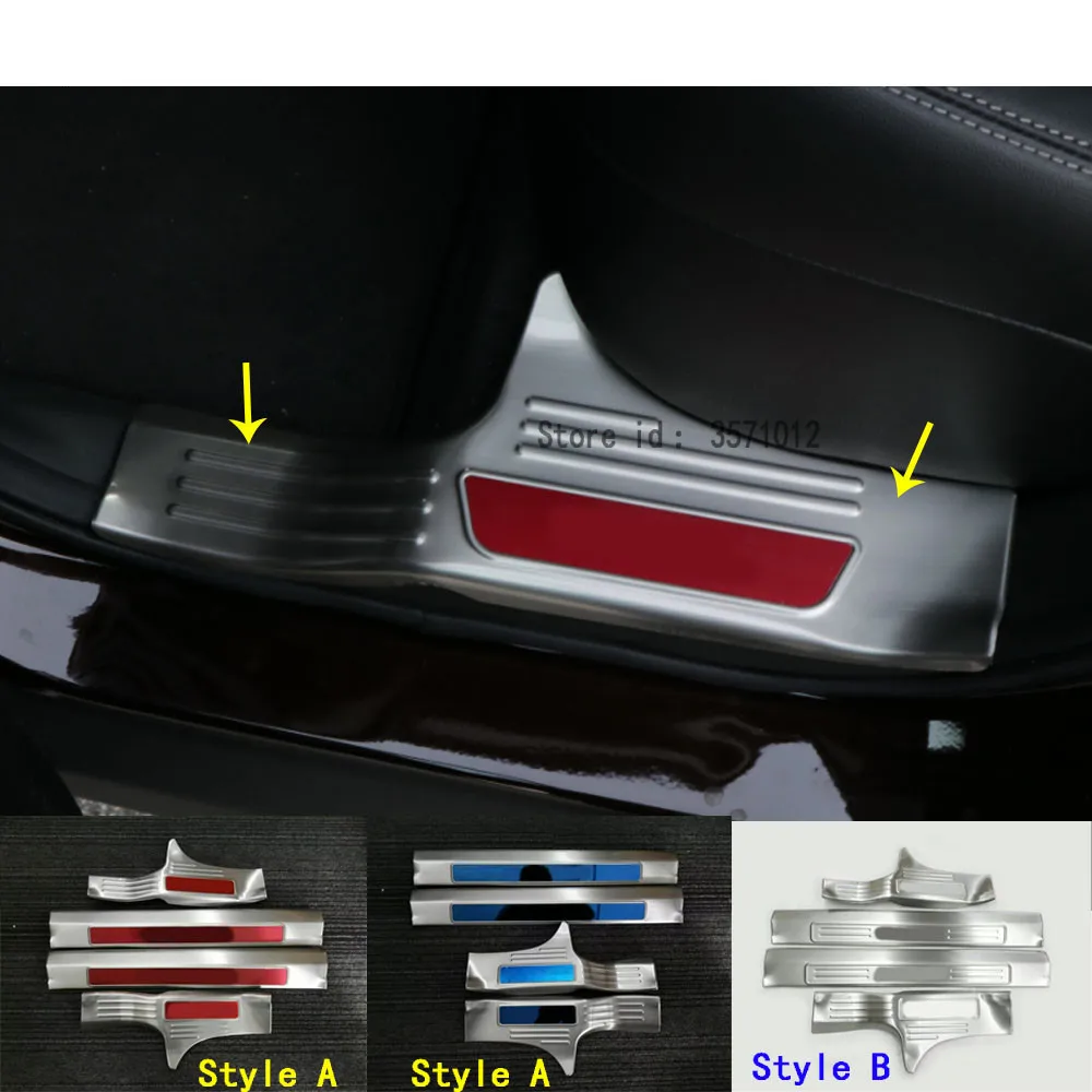 

For Renault Koleos 2017 2018 2019 2020 2021 Car Cover Stainless Steel Pedal Door Sill Scuff Plate Inner Threshold Bumper 4PCs