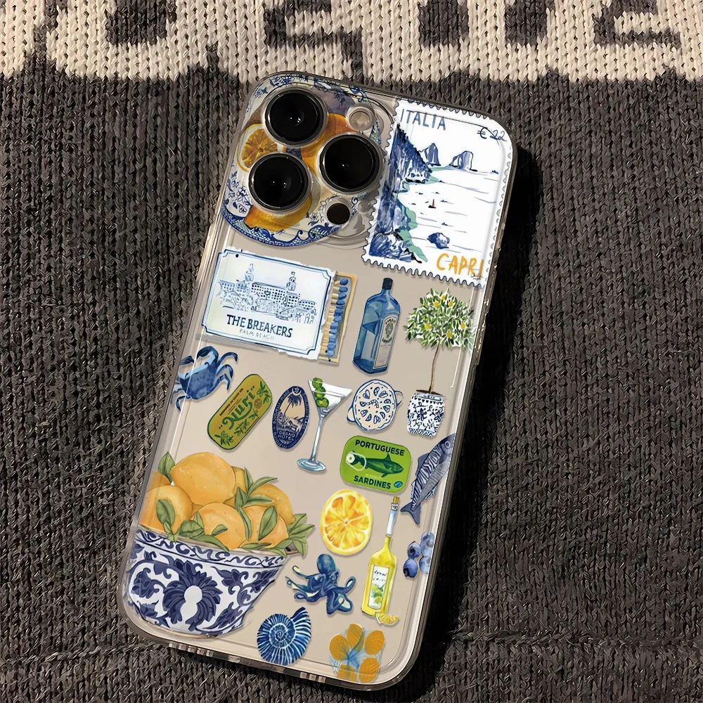 Sommerliche Frucht-Zitronen-Wein Handyhülle für Samsung Galaxy S26 S23 S24 S22 S25 Ultra Plus Cover für Galaxy S25+ S24+ S23+ S26+ Fundas – Detail 2
