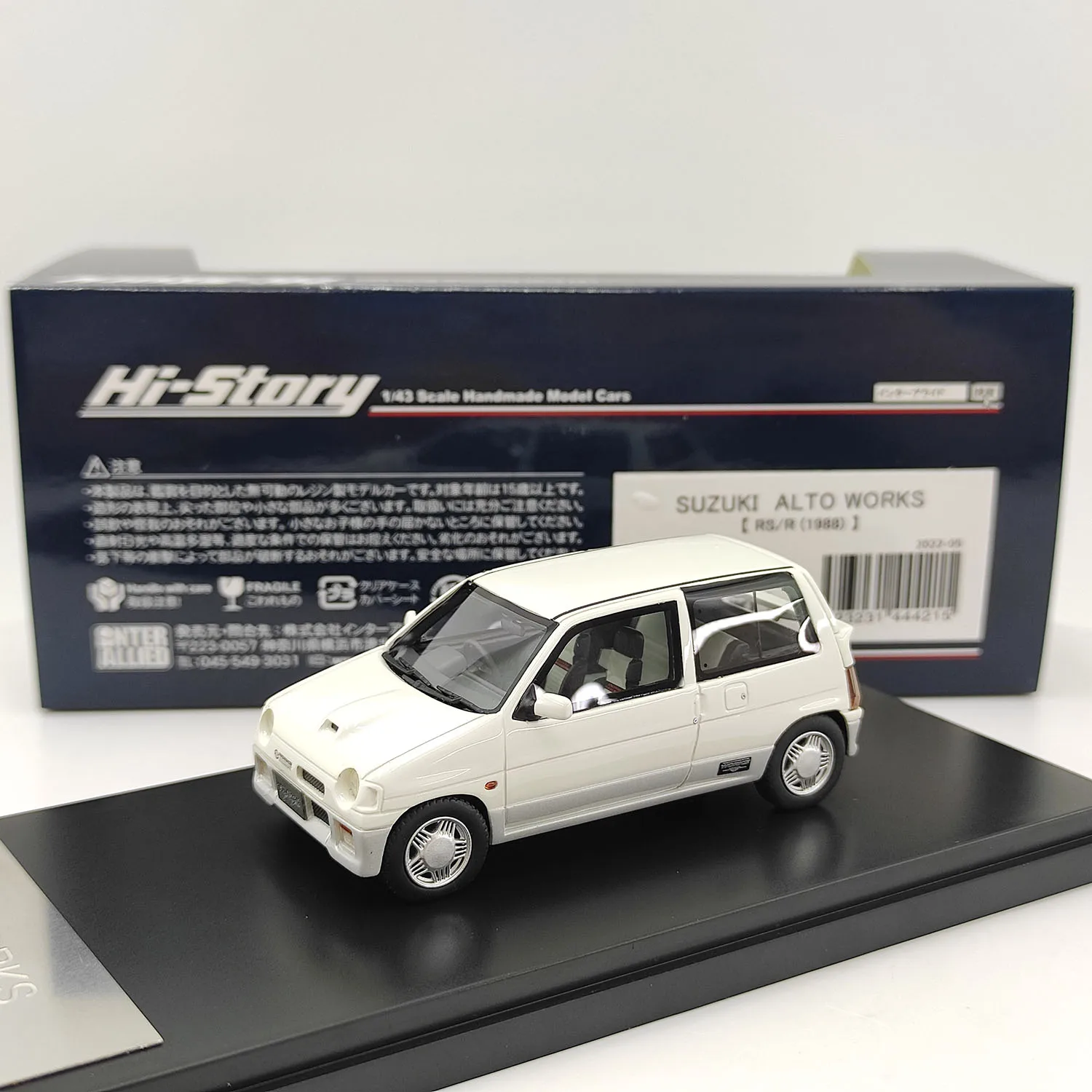 

Diecast Hi-Story 1:43 Scale Suzuki ALTO WORKS RS/R 1988 Resin Car Model Collectible Toy Gift Souvenir Display Ornament