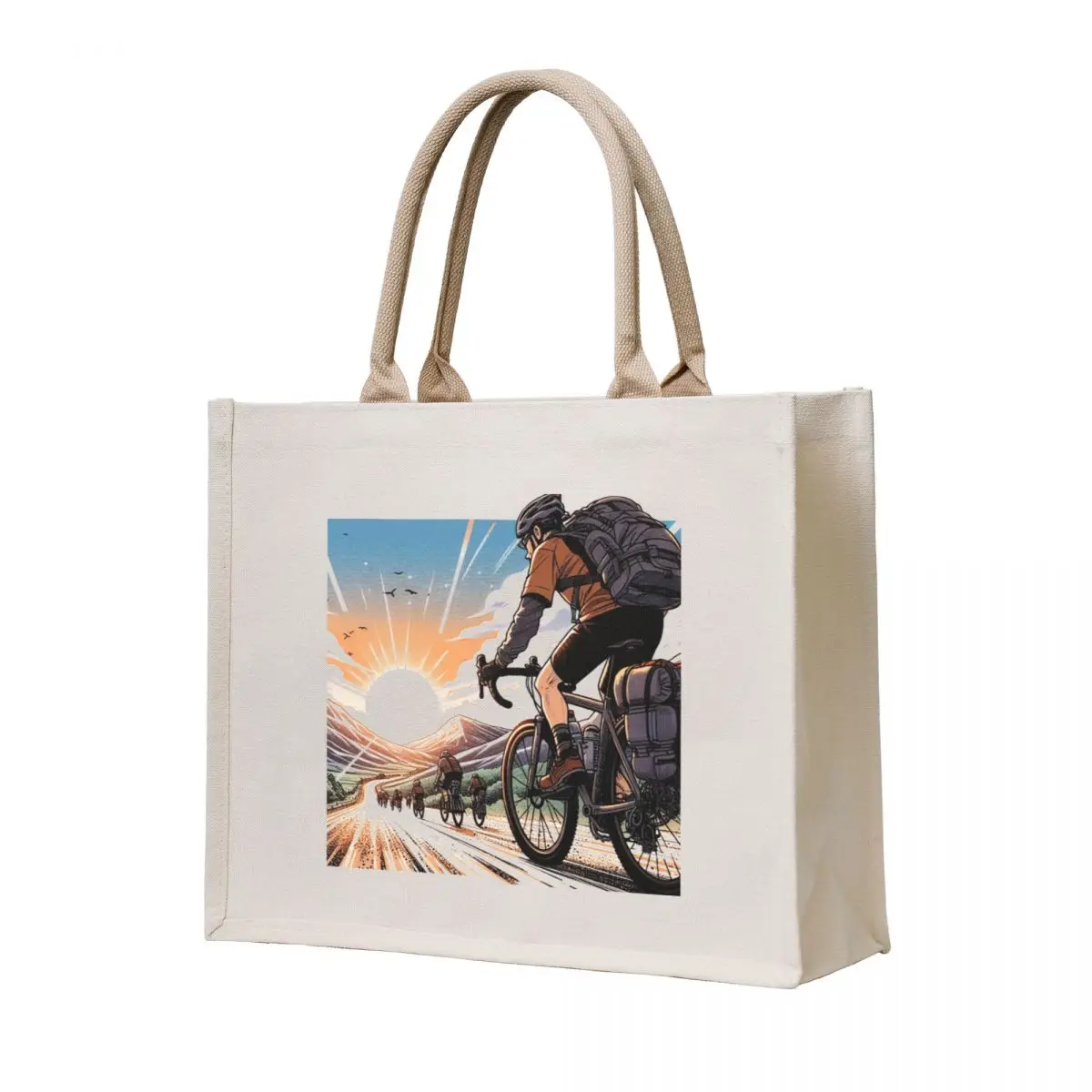 

Bikepacking Tote Bag tote bag screen custom canvas bag bags for women canvas tote bags
