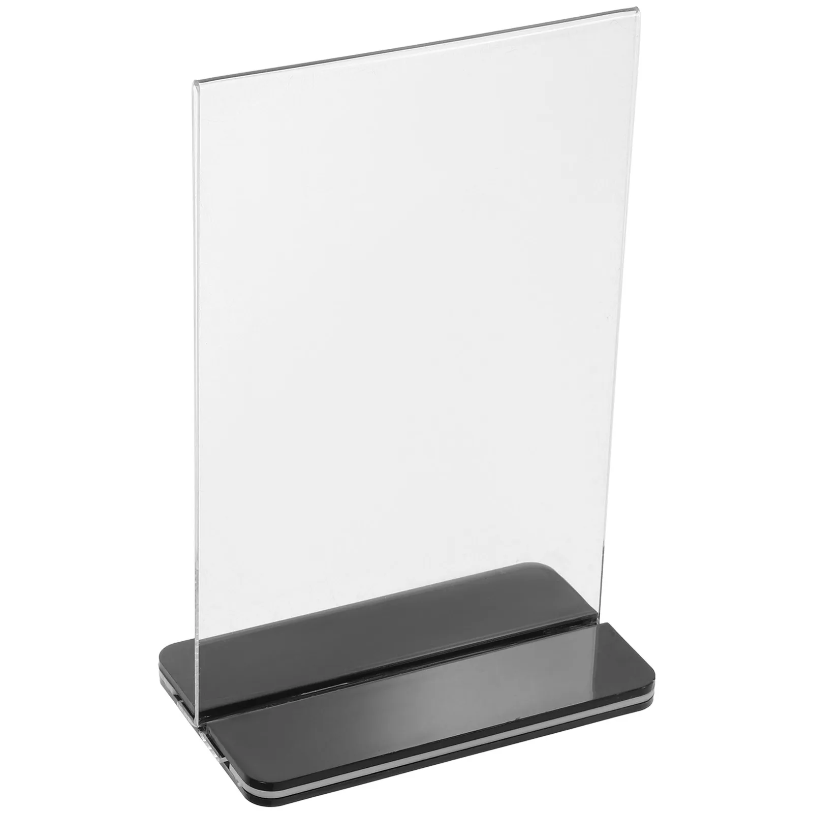 3pcs T-Shaped Acrylic Sign Holder 150X100Mm Clear Menu Display Stand Dual-Sided Tabletop Rack For Restaurant Price Tags Display