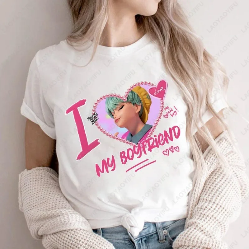 

Fashion Vintage T-Shirt Gothic Idol Aesthetic Retro Anime Style Shirts High Quality Cotton Short-sleeve Woman Streetwear Tees
