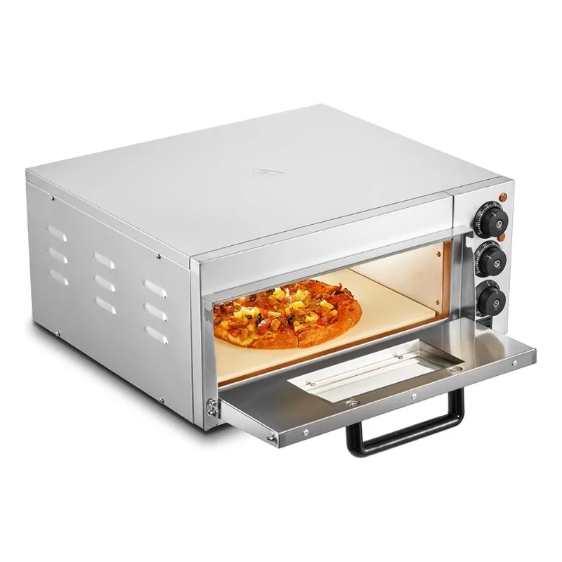 16-Inch Commercial Electric Pizza Oven With Adjustable Temp & Timer, 360° Uniform Baking for Home & Commercial Use